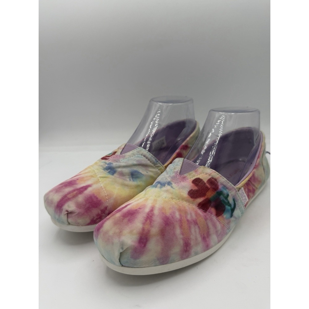 BOBS Skechers Women's Tie Dye Sneakers Memory Foam Slip On Shoes Size 8